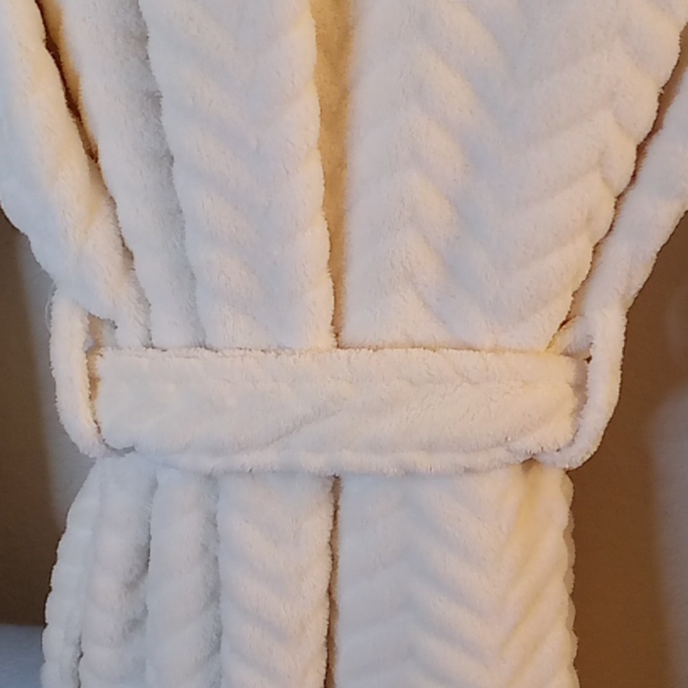 Croft & Barrow Women's Sleepwear Lounge Sz XL Vanilla Cozy Pockets Long Robe B5X - Picture 6 of 12